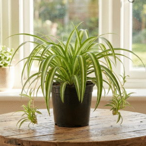 spider plant (chlorophytum comosum) – air purifying indoor plant